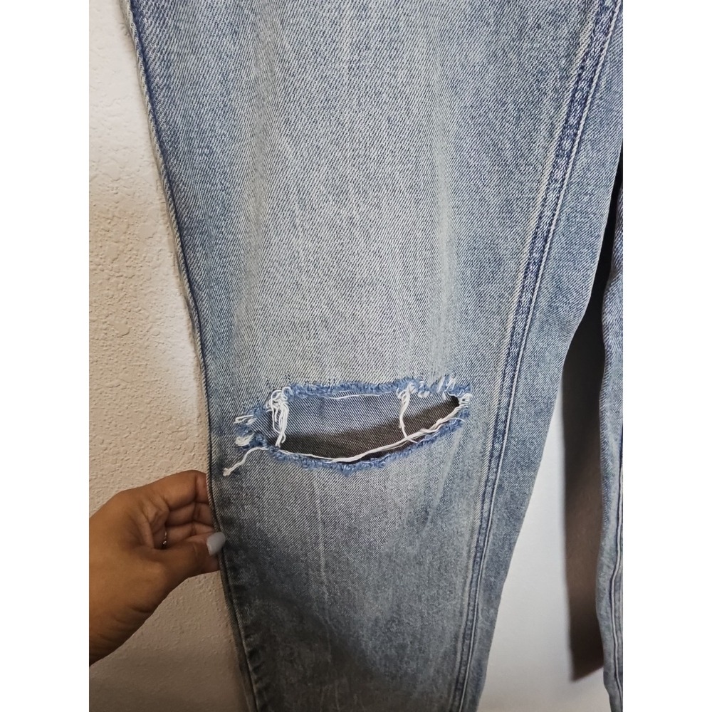 Pacsun  Jordyn Low Rise Straight  Denim Jeans Womens Size 28 Blue Distressed‎ - Picture 2 of 12